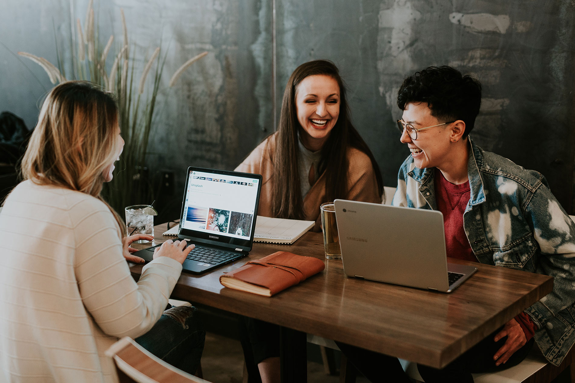 Group of young professionals co-working.