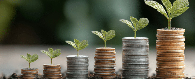A hand adjusting a modern smart thermostat on a wall to highlight energy-saving HVAC upgrades.