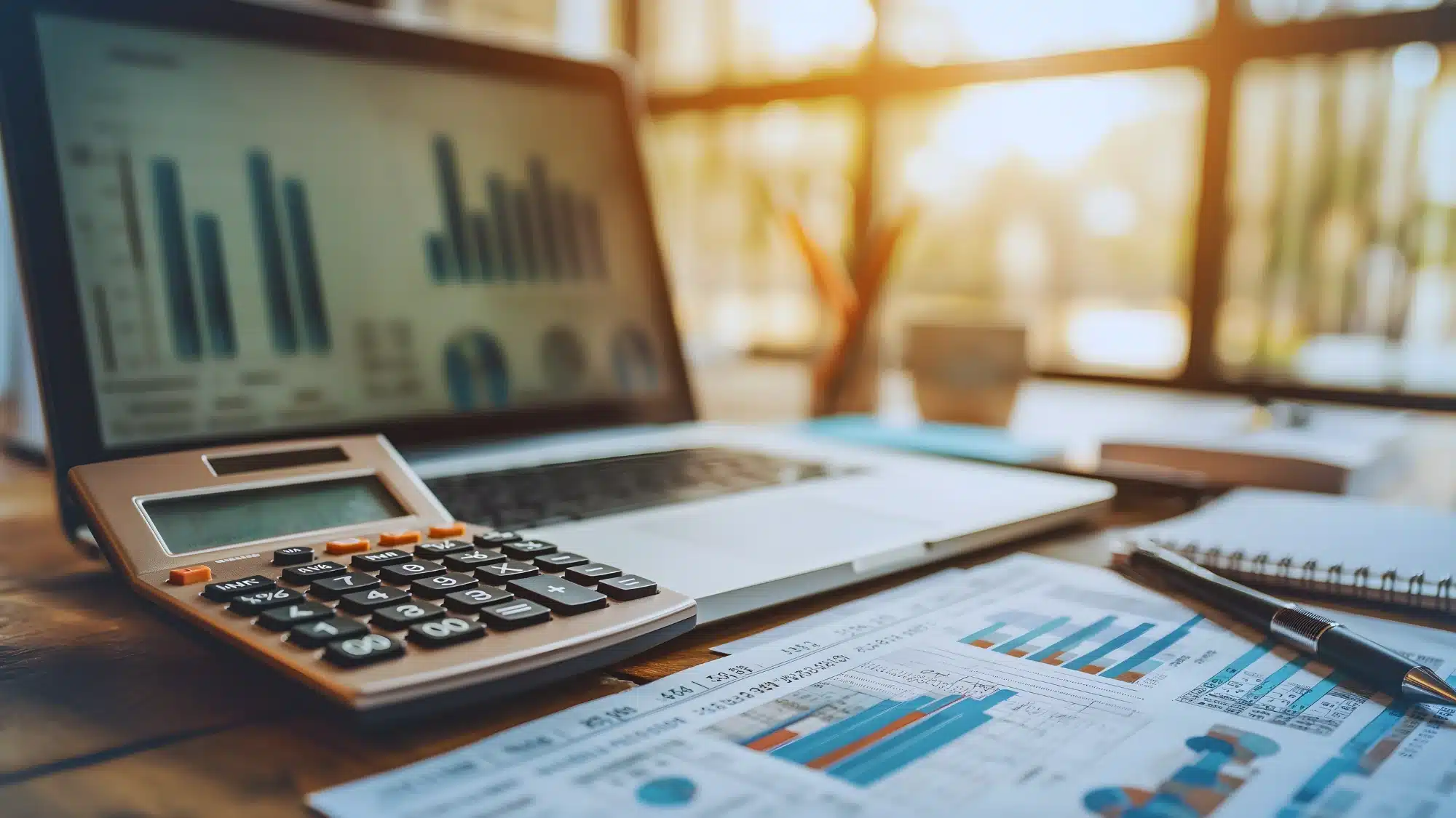 Business team reviewing financial reports and implementing internal control systems to improve security and operational efficiency